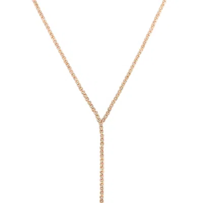 Black And Wild Women's Rose Gold Crystal Line Necklace