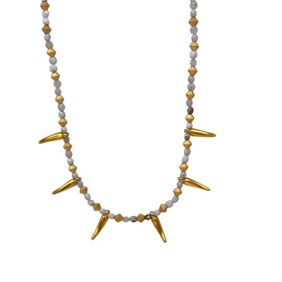 Black And Wild Women's Rose Gold / Grey Aquamarine Chili Pepper Necklace