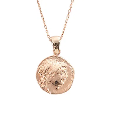 Black And Wild Women's Rose Gold Roman Imperial Coin Charm Silver Necklace