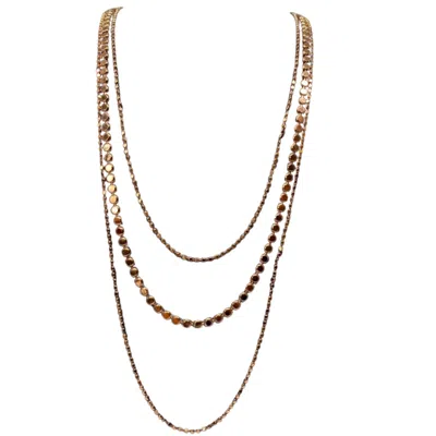 Black And Wild Women's Rose Gold Serene Trio Necklace