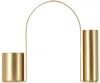Black Blaze Gold Arch Candle Holder In /
