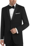 Black By Vera Wang Slim Fit Wool 3-piece Tuxedo In Black