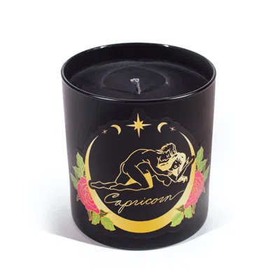 Black Cake Astrology Zodiac Horoscope Sign Candle Capricorn Light Sugar Rose Petal Fragrance In Multi