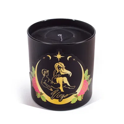 Black Cake Astrology Zodiac Horoscope Sign Candle Virgo Light Sugar Rose Petal Fragrance In Multi