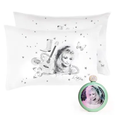 Black Cake Green Country Western Glamour Dolly Satin Pillowcase Set & Limited Edition Festival Tribute Glitter 
