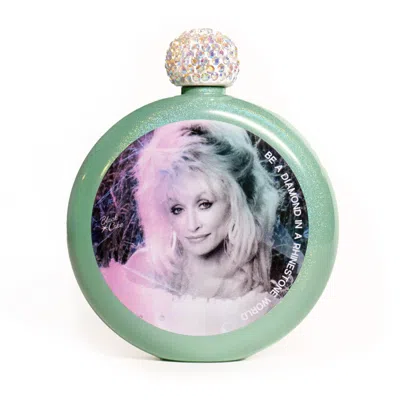 Black Cake Green Limited Edition Festival Dolly Parton Tribute Glitter Retro Mint Spirit Flask