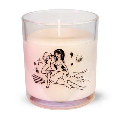 Black Cake Leo Astrology Scented Soy Coconut Wax Candle In Black