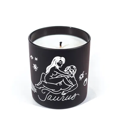 Black Cake Taurus Zodiac Horoscope Massage Candle In Black/orange