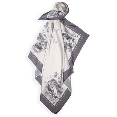 Black Cake Women's Black / Grey Limited Edition Marilyn Monroe Diamonds & Roses Bandana Scarf In Multi
