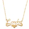 Black Cake Women's Gold Royal Posh Punk London Nameplate Necklace In Gold