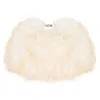 Black Cake Women's Neutrals / White Vanilla Swirl Faux Fur Vegan Mini Baguette Handbag In White