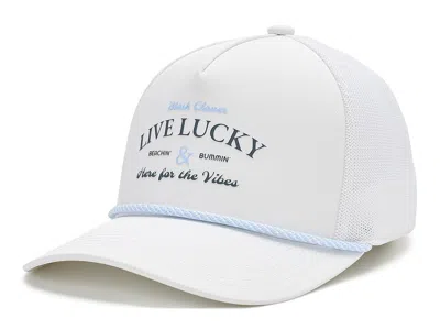 Black Clover Beach Bummin Adjustable Hat Baseball Caps White/white Mesh/multi-color Rope: One Size