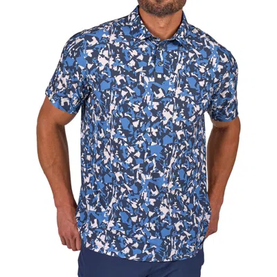Black Clover Camo Mix Polo In Blue