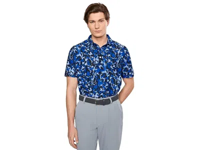 Black Clover Camo Mix Polo In Blue