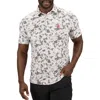Black Clover Camo Mix Polo In White