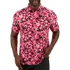 Black Clover Camo Mix Polo In Pink