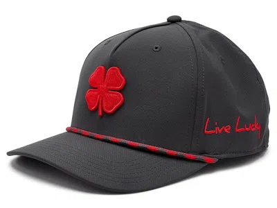 Black Clover Classic Rope 6 Adjustable Hat Baseball Caps Black/red: One Size
