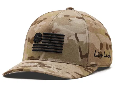 Black Clover Clover Nation 30 Snapback Adjustable Hat Baseball Caps Tan Camo Hat/black Flag: One Size In Brown