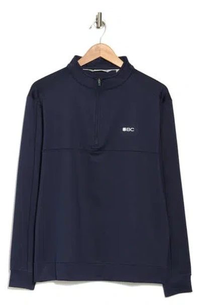 Black Clover Crosley Quarter Zip Golf Pullover In White Clover Midnight Navy