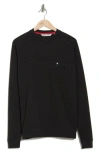 Black Clover Crue Long Sleeve Golf Shirt In White Clover Black