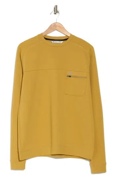 Black Clover Crue Long Sleeve Golf T-shirt In  Inca Gold