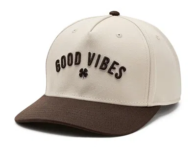 Black Clover Good Vibes Only Adjustable Hat Baseball Caps Tan/brown Hat: One Size In White