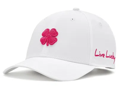 Black Clover Hollywood 23 Adjustable Hat Baseball Caps White Hat/pink Clover: One Size