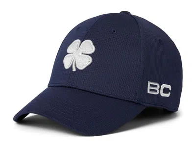 Black Clover Iron X Orca Hat Baseball Caps Navy Blue Hat/3d Silver Clover: Sm/md
