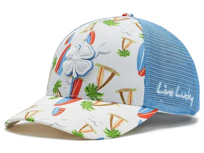 Black Clover Island Luck 36 Adjustable Hat Baseball Caps White Tropical Hat/light Blue Mesh/white Clover: One Siz