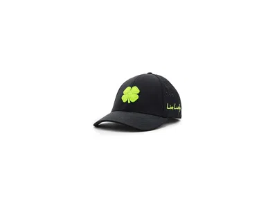Black Clover Lucky Heather Laser 2 Hat Baseball Caps Black Hat/3d Neon Yellow Clover: Lg/xl
