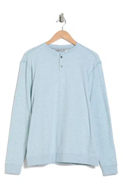 Black Clover Maddox Heathered Henley Golf Sweatshirt In Jade
