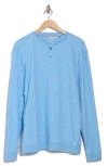 Black Clover Maddox Long Sleeve Henley In Azure