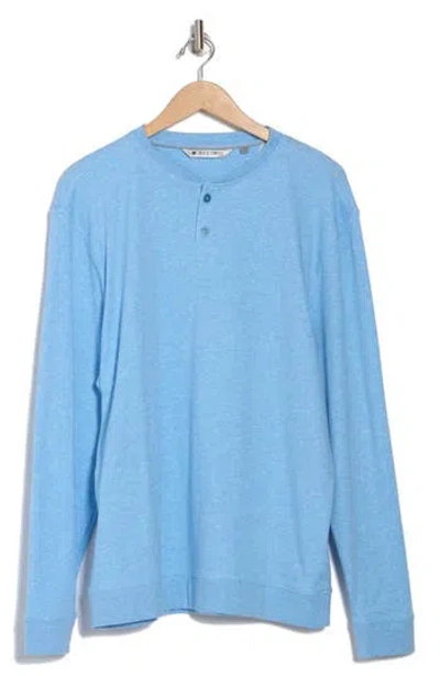 Black Clover Maddox Long Sleeve Henley In Azure
