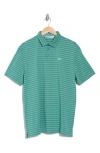 Black Clover Oceans 7 Performance Knit Polo In Jade Clover Jade