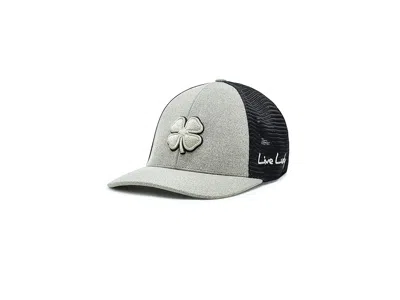 Black Clover Perfect Luck 21 Hat Baseball Caps Heather Olive Hat/black Mesh/3d Sand Clover: Sm/md In White