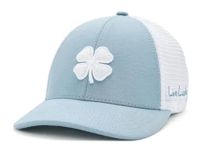 Black Clover Perfect Luck 22 Hat Baseball Caps Heather Peri Blue Hat/white Mesh/3d White Clover: Lg/xl