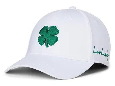 Black Clover Premium Clover 16 Hat Baseball Caps White Hat/3d Green Clover: Sm/md