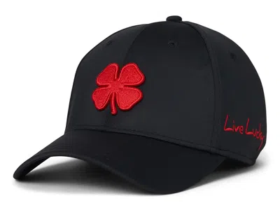 Black Clover Premium Clover 24 Hat Baseball Caps Black Hat/3d Red Clover: Sm/md