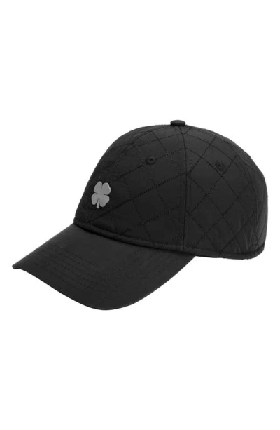 Black Clover Quilted Luck Baseball Cap In Black