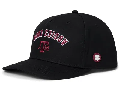 Black Clover Texas Am Game Day Adjustable Snapback Hat Licensed Caps Black/cotton Twill Maroon 3d Embroidery: One