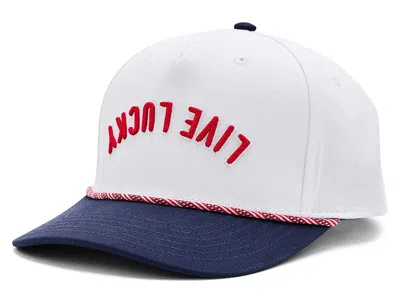 Black Clover Upside Down Luck 9 Adjustable Hat Baseball Caps Red/white/blue: One Size In Multi