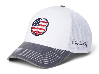 Black Clover Usa 2t Vintage 3 Adjustable Hat Baseball Caps White Hat/3d Usa Flag Clover: One Size In Multi
