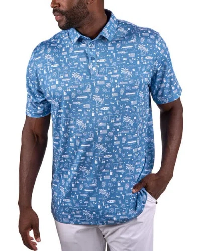 Black Clover Vacation Nation Polo In Blue