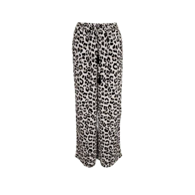 Black Colour Luna Pant In Animal Print