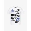 Black Comme Des Garcon Black Comme Des Garçons X Nike Graphic-print Cotton T-shirt In White