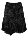 Black Comme Des Garçons Acetate Ruffled Skirt