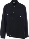 Black Comme Des Garçons Asymmetric Gabardine Jacket In Black