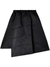 Black Comme Des Garçons Asymmetric Mini Skirt In Black