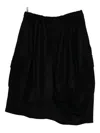 Black Comme Des Garçons Asymmetric Pocket Skirt In Black