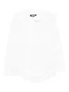 Black Comme Des Garçons Asymmetric Ruffled Shirt In White